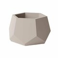 New Courtyard 4 in. Averastone Hexagonal Planter Natural Finish NE3255327